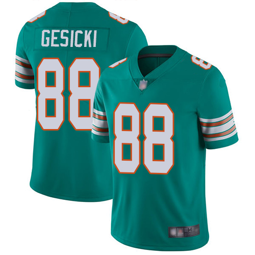 Nike Miami Dolphins #88 Mike Gesicki Aqua Green Alternate Men Stitched NFL Vapor Untouchable Limited Jersey